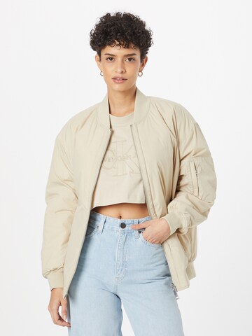 Calvin Klein Between-season jacket in Beige: front