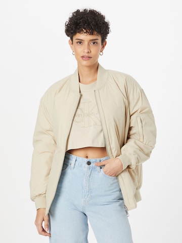 Calvin Klein Prechodná bunda - Béžová: predná strana