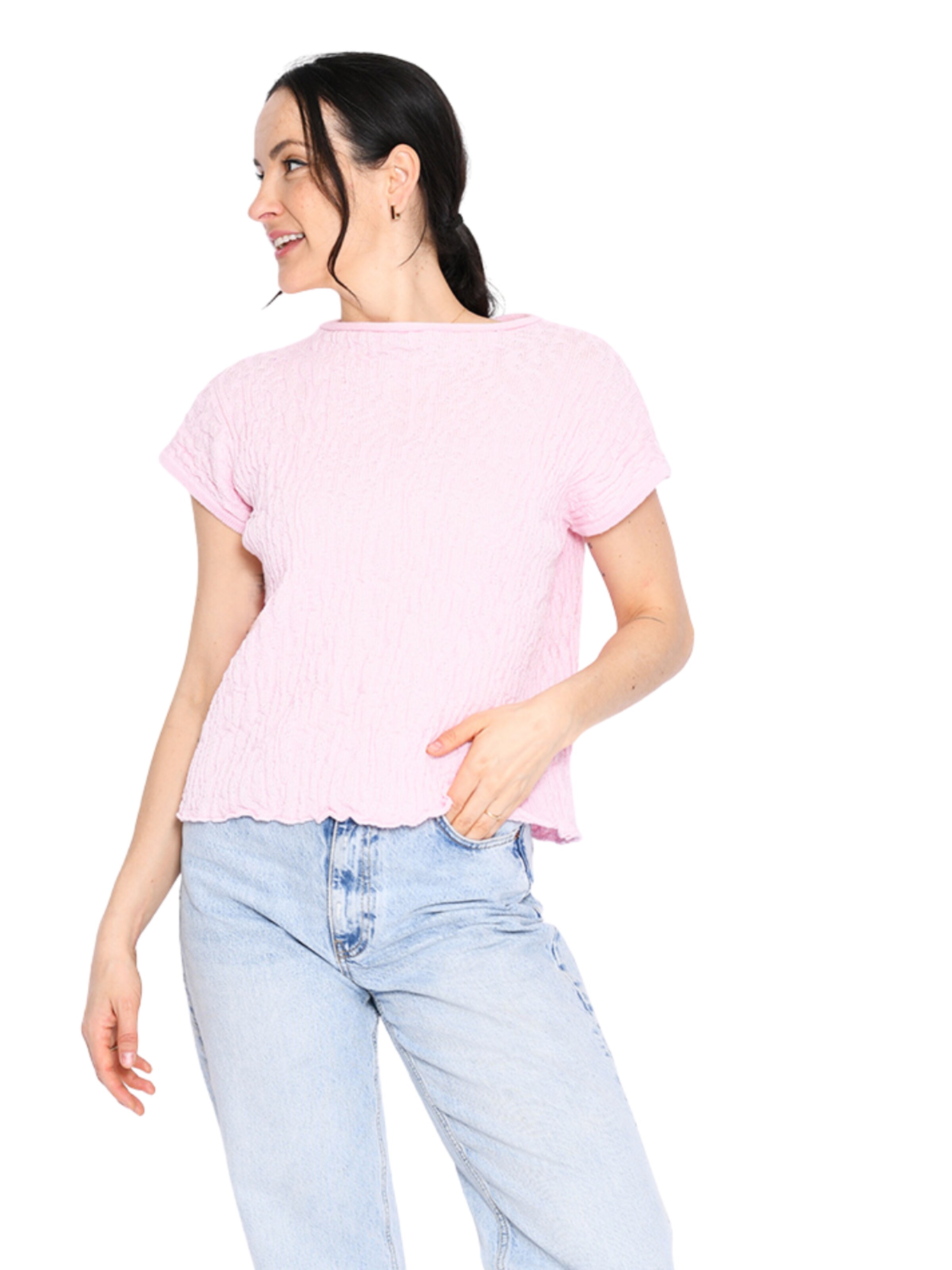 Süel knitwear Sticktop 'Wrinkled Texture'‌‌‌‌ in Pink