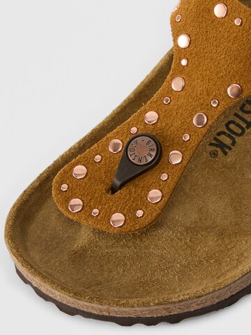 BIRKENSTOCKJapanke 'Gizeh Rivet LEVE' - smeđa boja