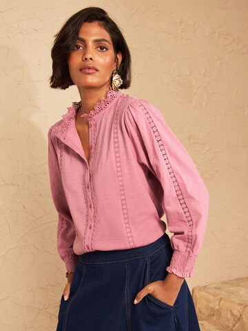 love & roses Blouse in Pink