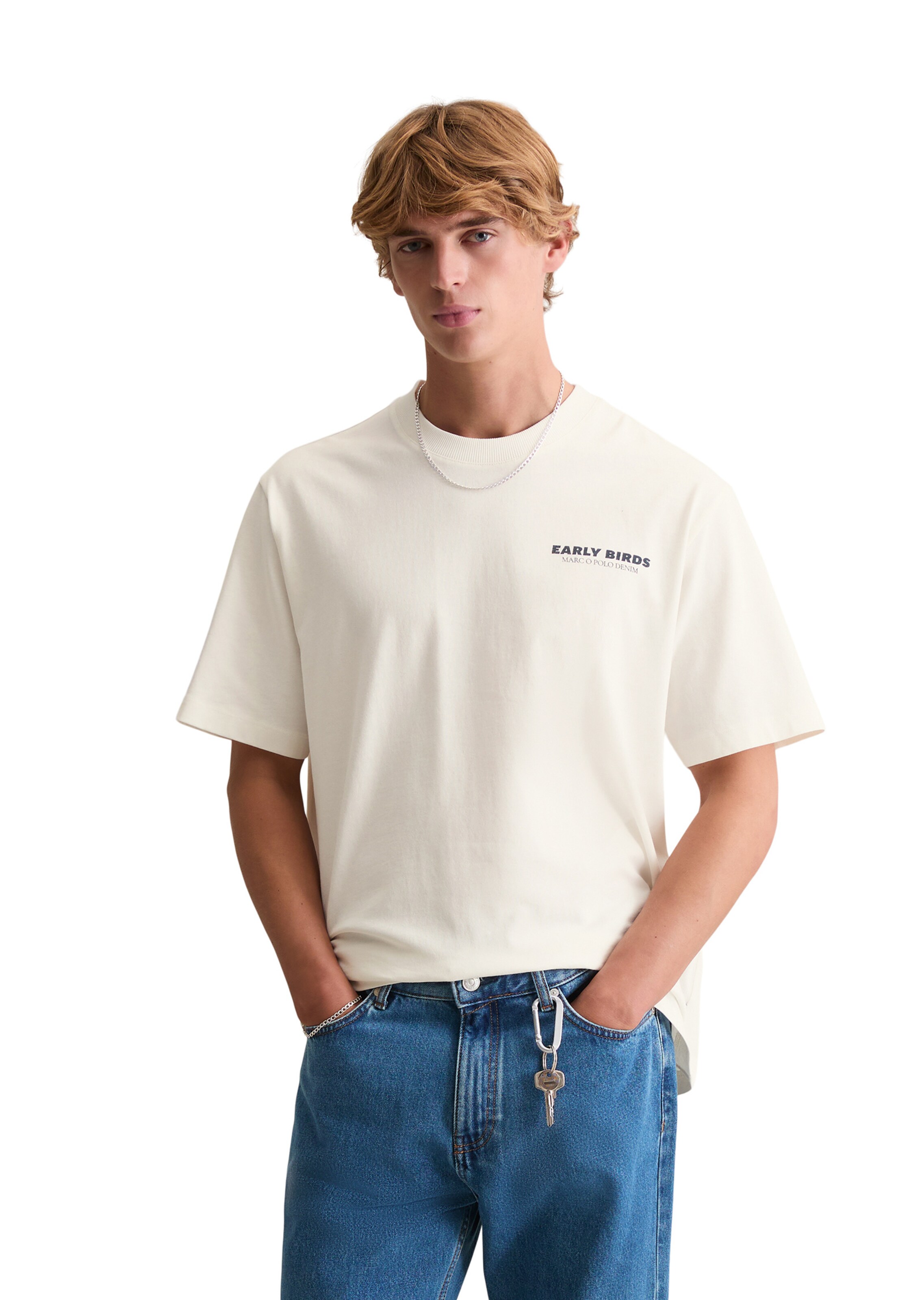 Marc O'Polo DENIM Shirt in Wit: voorkant