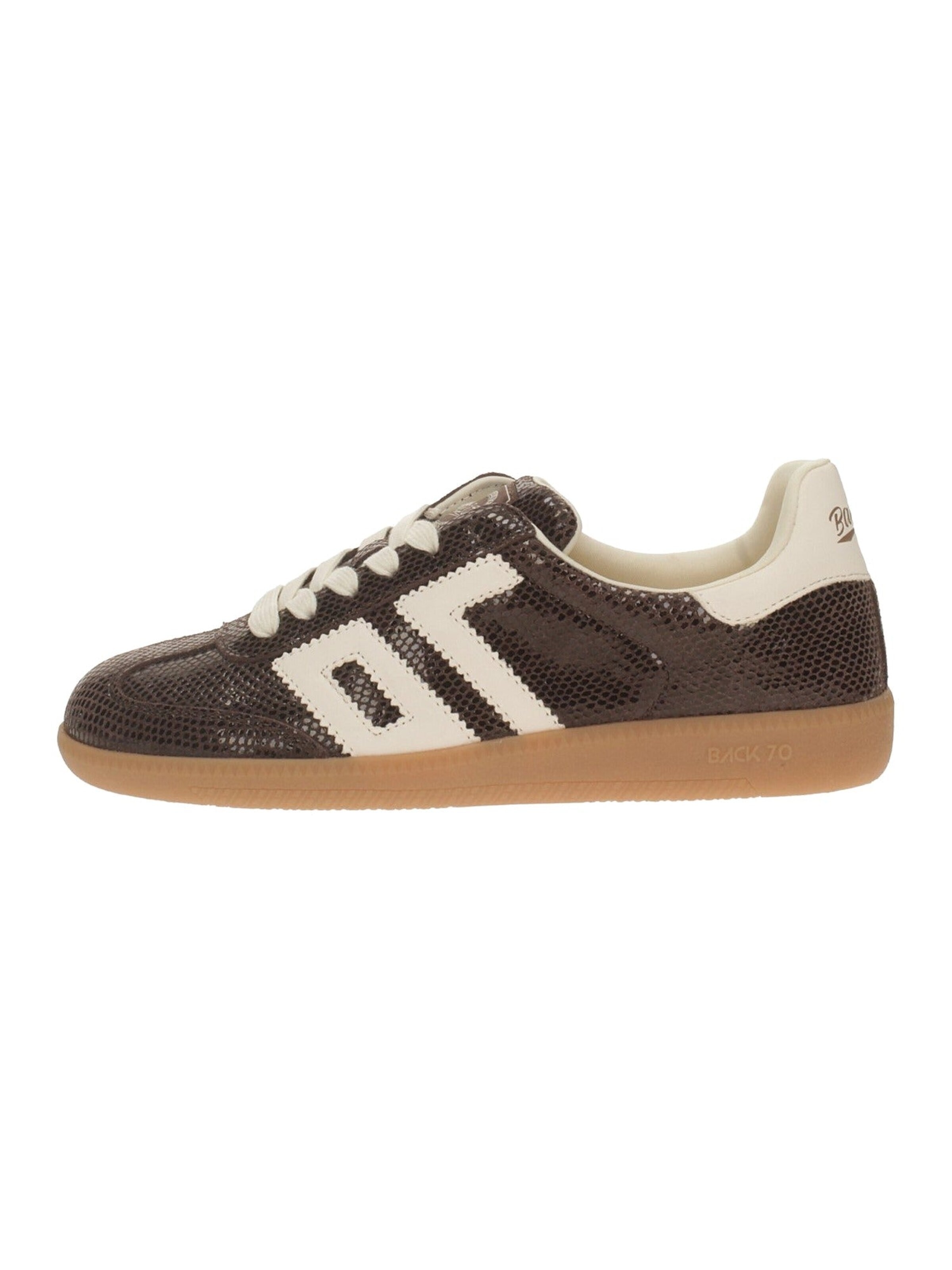 Sneaker bassa di BACK 70 in marrone: frontale