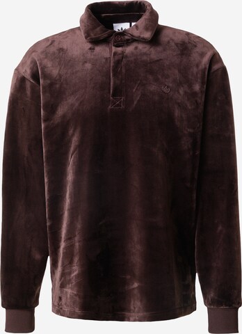 ADIDAS ORIGINALS Sweatshirt 'Premium Essentials+ Velvet' in Grey: front