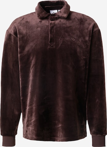 ADIDAS ORIGINALS - Sweatshirt 'Premium Essentials+ Velvet' em cinzento: frente