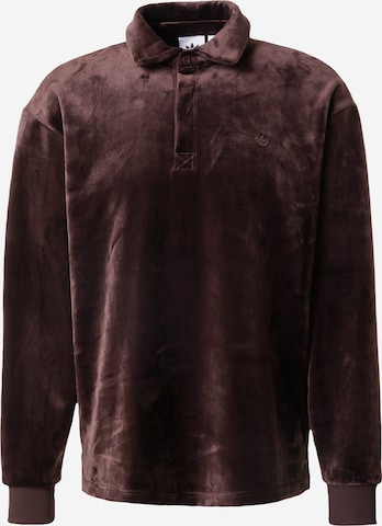 ADIDAS ORIGINALS Sweatshirt 'Premium Essentials+ Velvet' in Grijs: voorkant