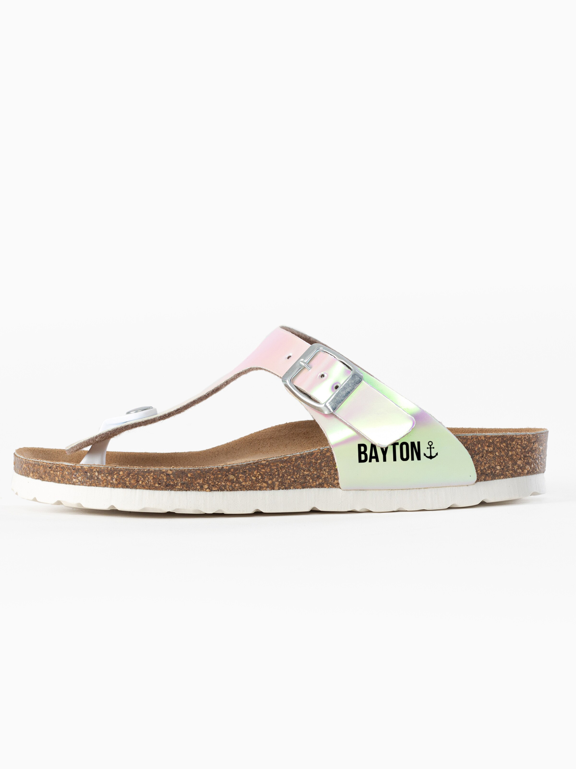 Bayton Pantofle 'Mercure' – stříbrná: přední strana