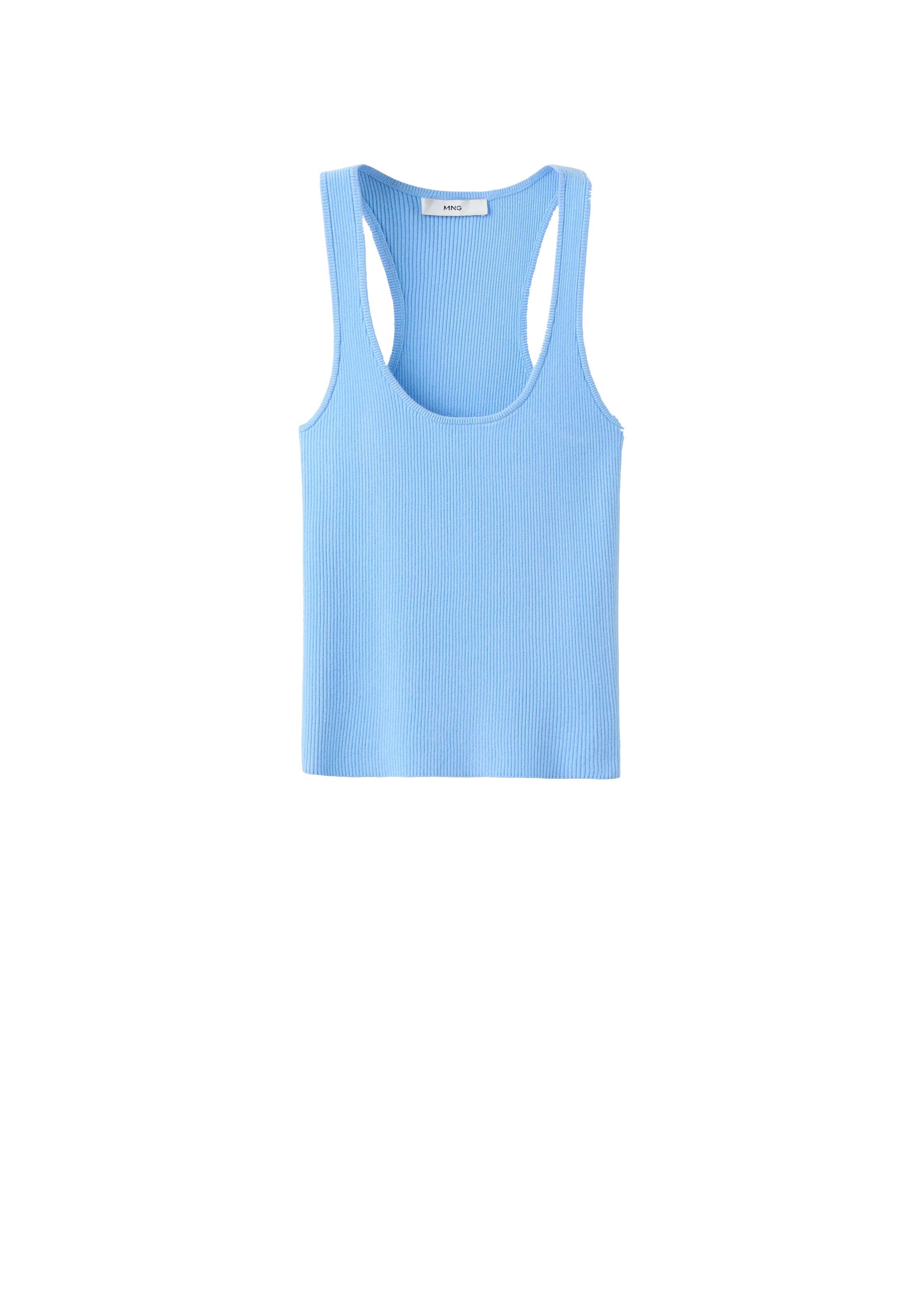 MANGO Stricktop 'LAURA' in Blau: Vorderseite
