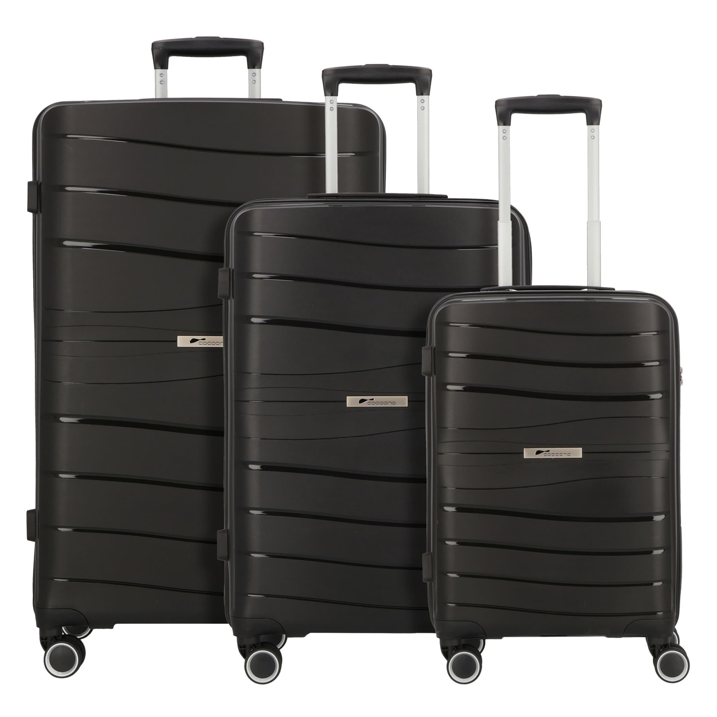 cocoono Suitcase set 'Leon' in Black: front