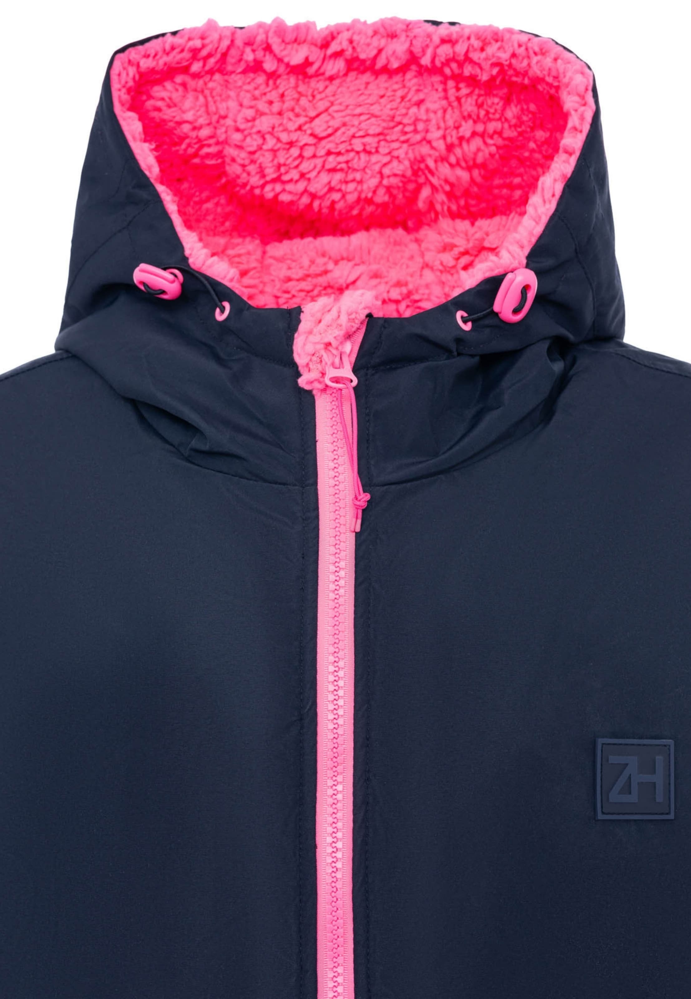 Zwillingsherz Wintermantel in Blauw: voorkant