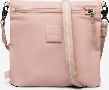 Borsa a tracolla di Pacsafe in rosa: frontale