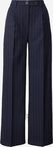 Lollys Laundry Wide leg Pleat-Front Pants 'Tyler' in Blue: front