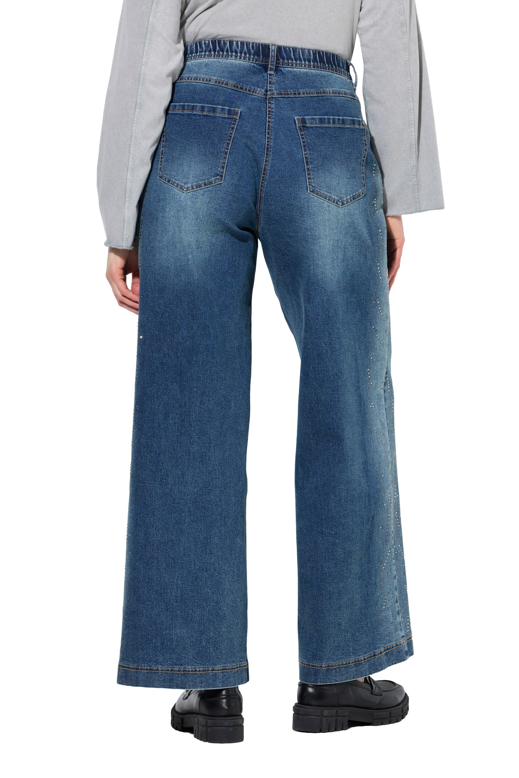 Ulla Popken Wide leg Jeans in Blauw