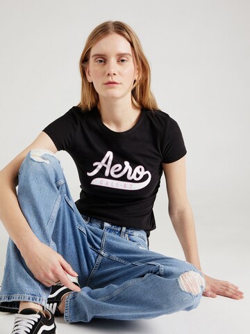 AÉROPOSTALE Shirt 'CALI' in Black: front