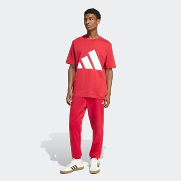 ADIDAS SPORTSWEAR Tapered Workout Pants in Red
