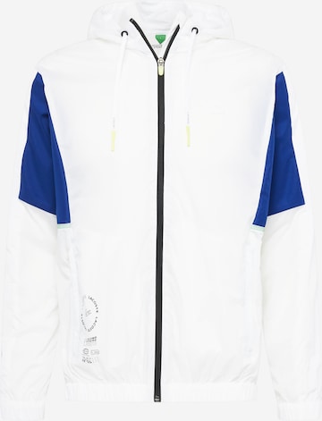 Lacoste Sport Athletic Jacket in White: front