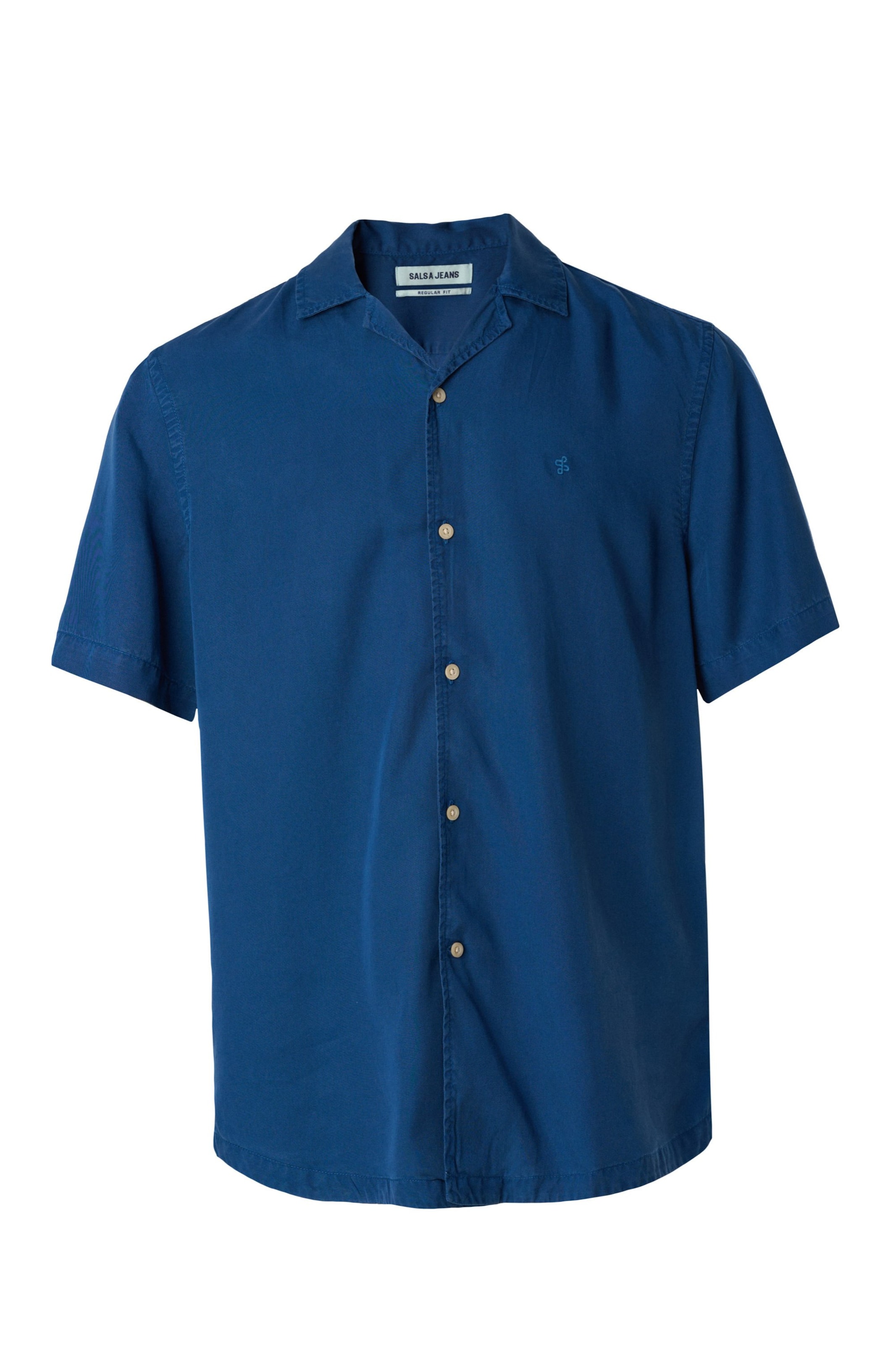 Salsa Jeans Regular fit Overhemd in Blauw: voorkant