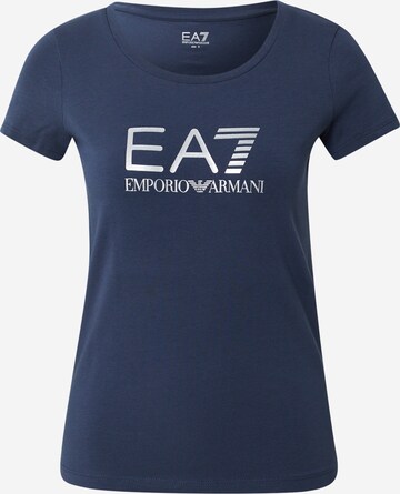 zils EA7 Emporio Armani T-Krekls: no priekšpuses