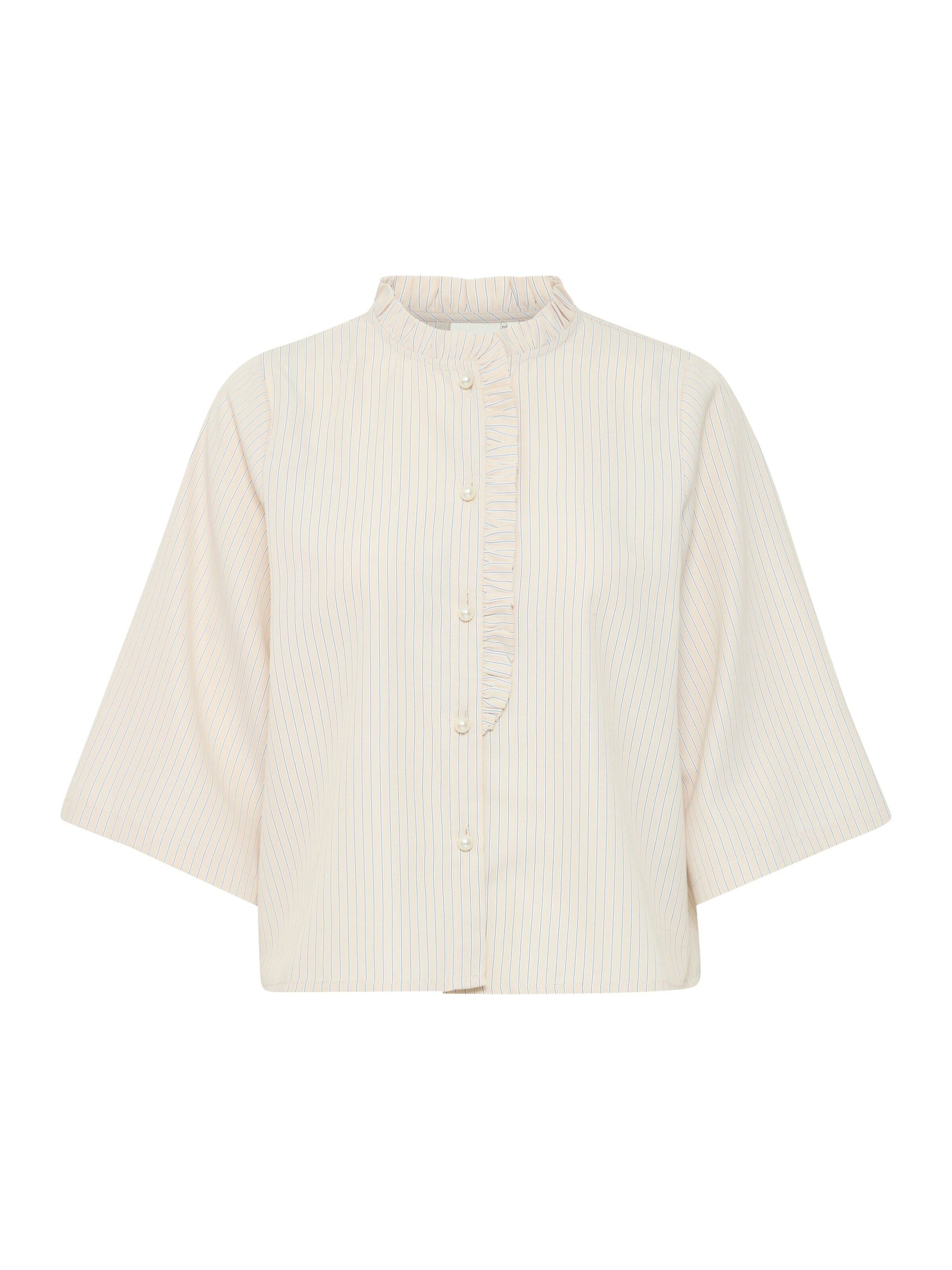 ICHI Bluse in Beige: Vorderseite