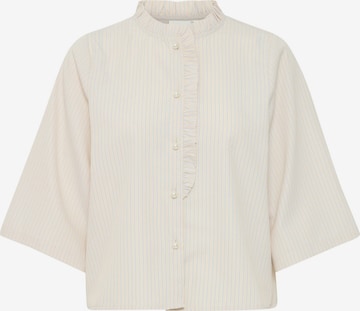 ICHI Bluse in Beige: Vorderseite