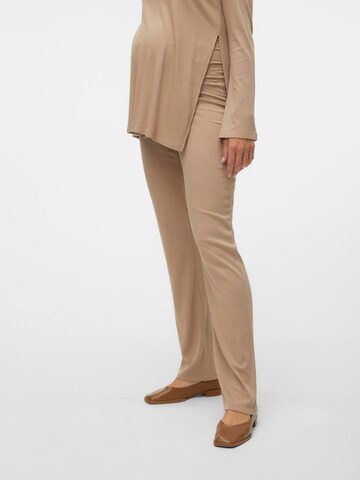 MAMALICIOUS Regular Leggings 'MLGemma' in Beige: front