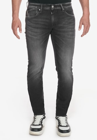 Le Temps Des Cerises Slimfit Jeans in Zwart: voorkant