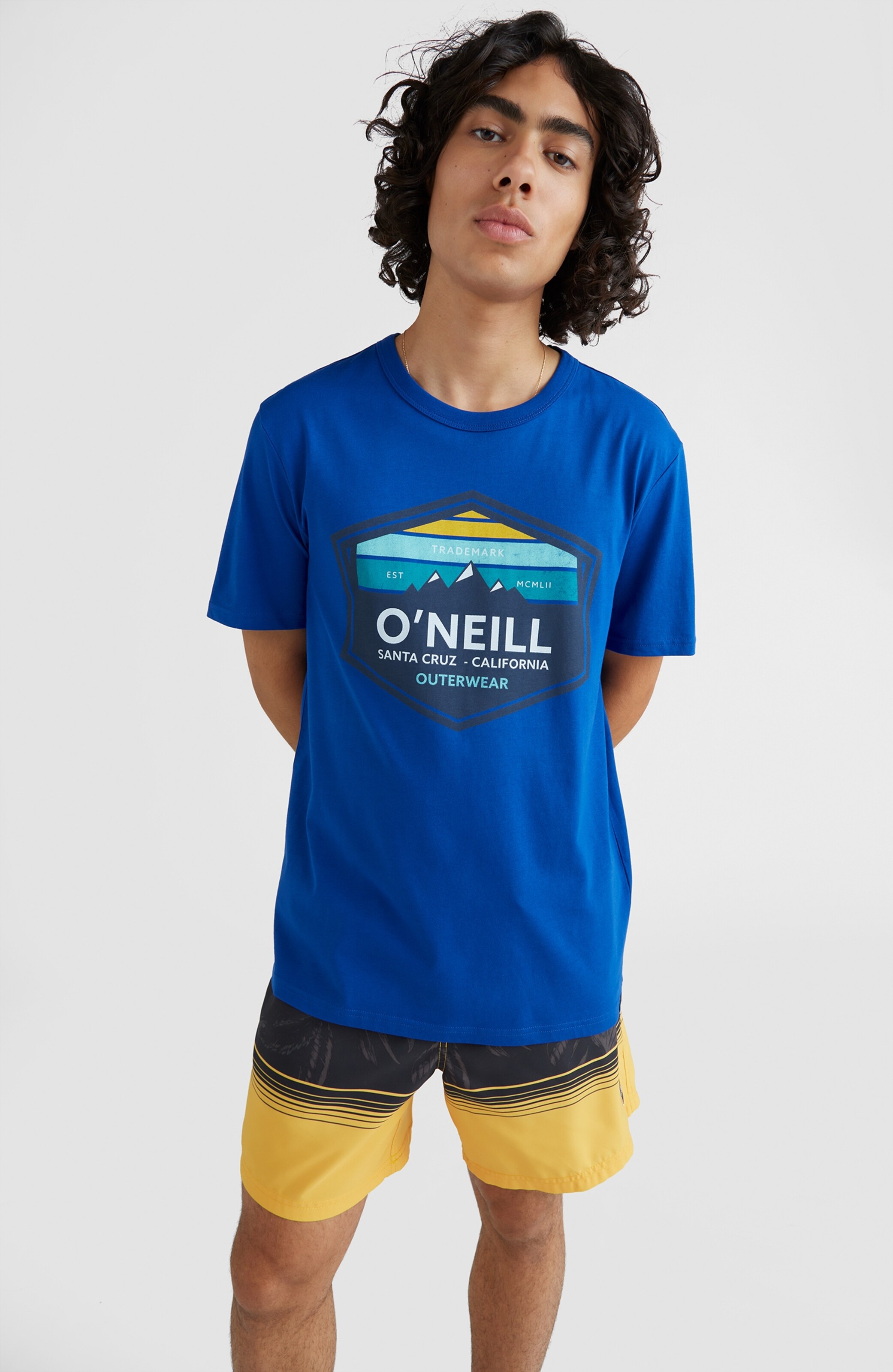 Männer Shirts O'NEILL T-Shirt 'Horizon' in Navy, Nachtblau, Hellblau - VU45543