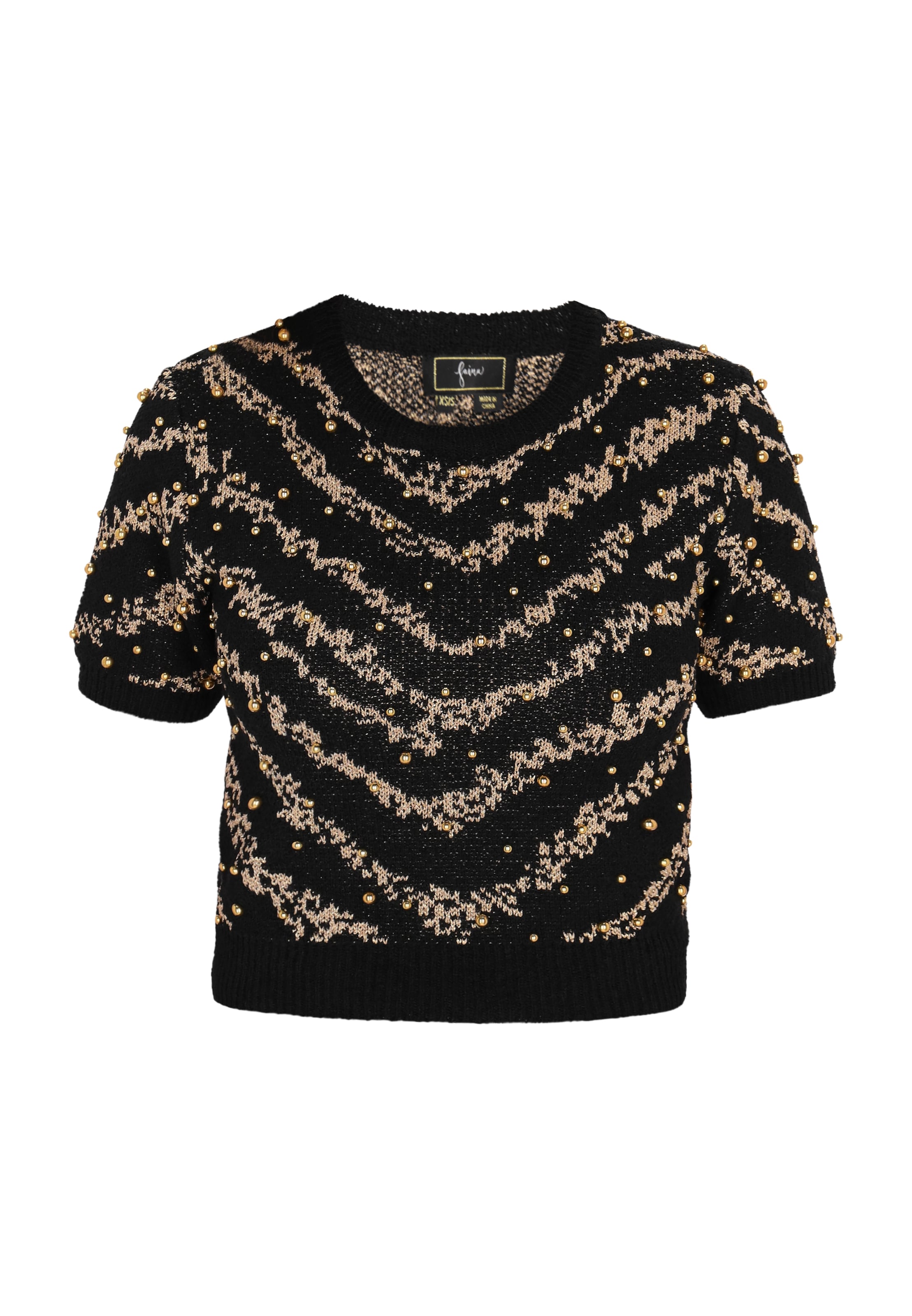 faina Trui in Zwart: voorkant
