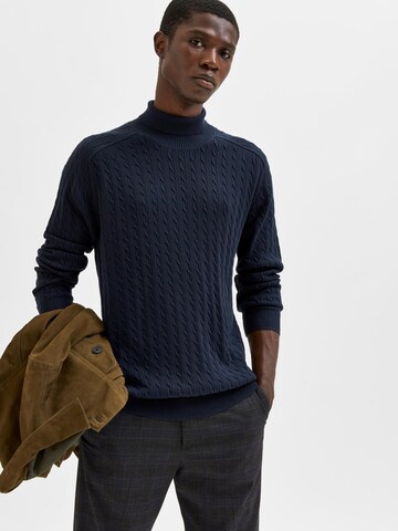 SELECTED HOMME Pullover 'Aiko' in Blau