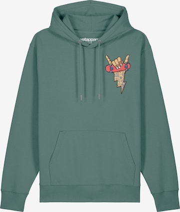 Sweat-shirt 'Skateboard' Watapparel en vert : devant