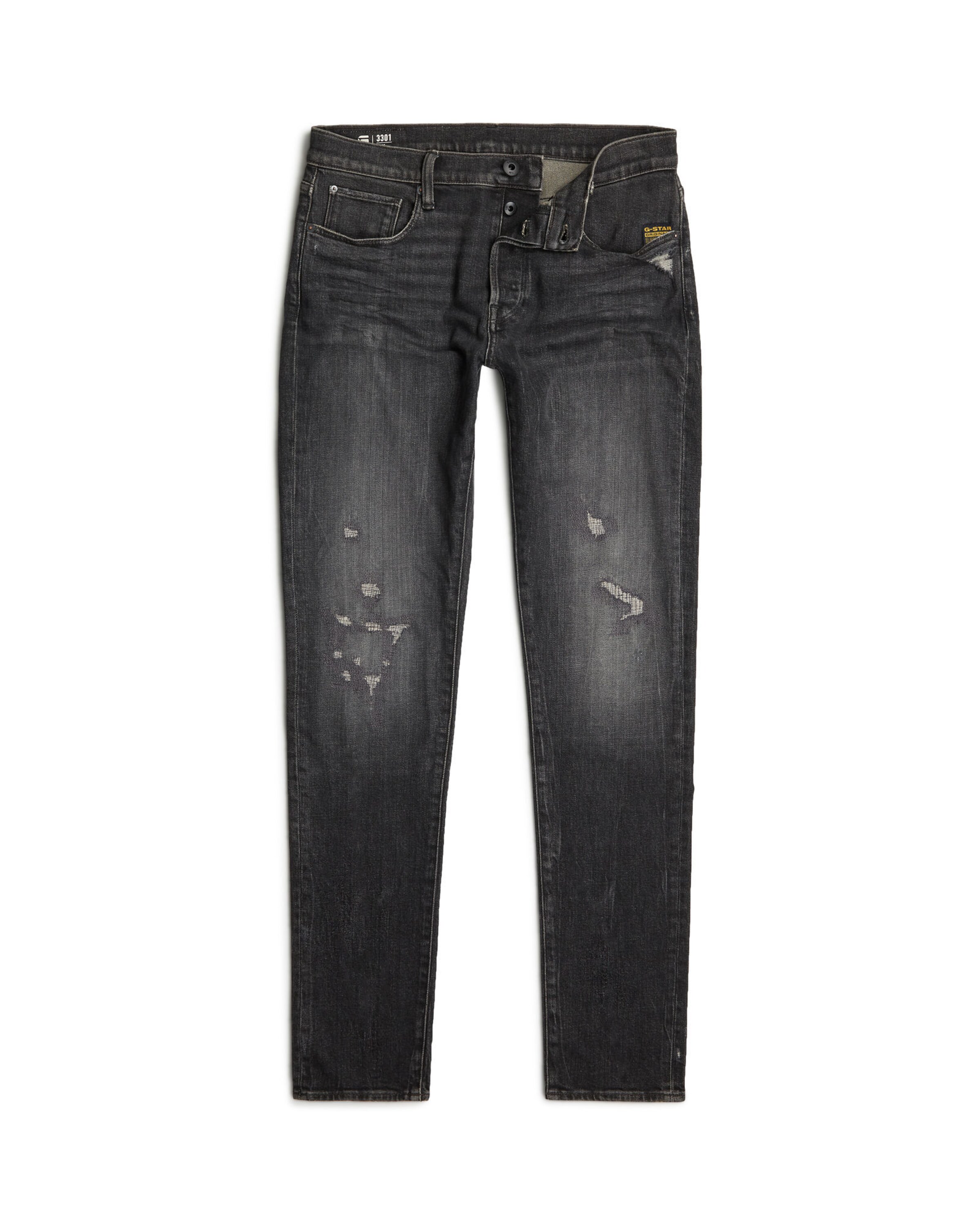 G-STAR Slim fit Jeans '3301' in Black: front