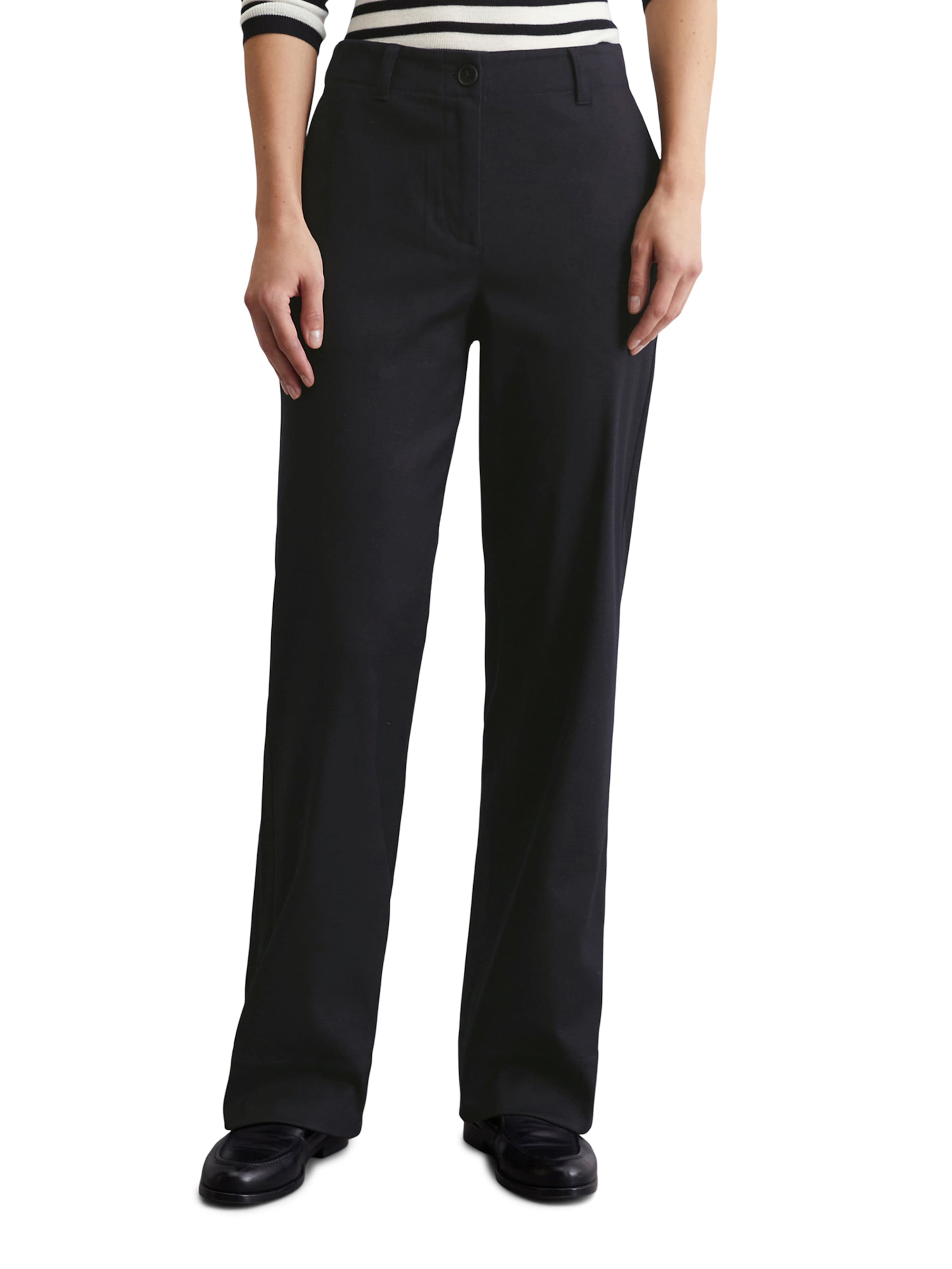 Marc O'Polo Wide leg Pants in Black: front