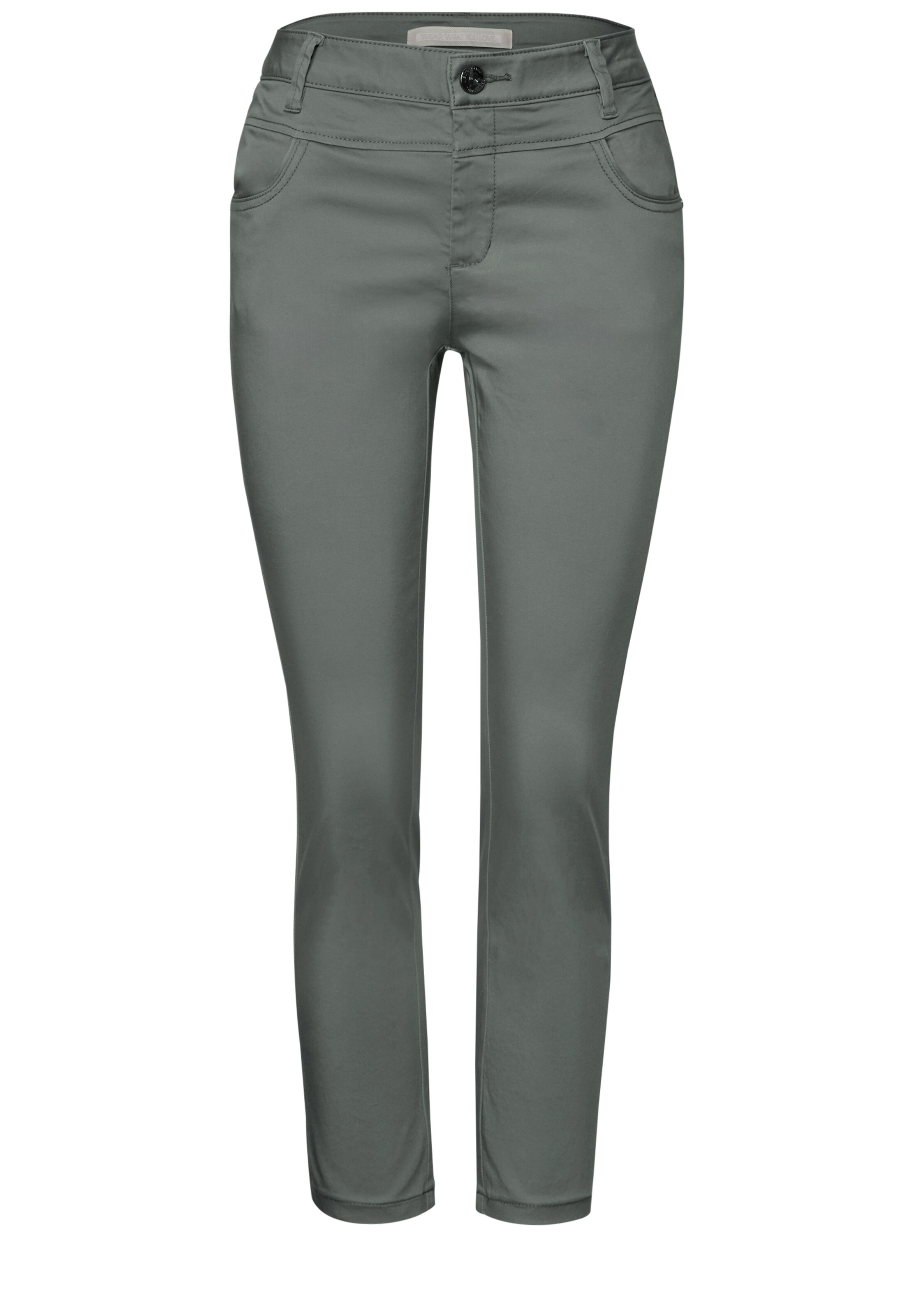 STREET ONE Slimfit Hose in Grün: Vorderseite
