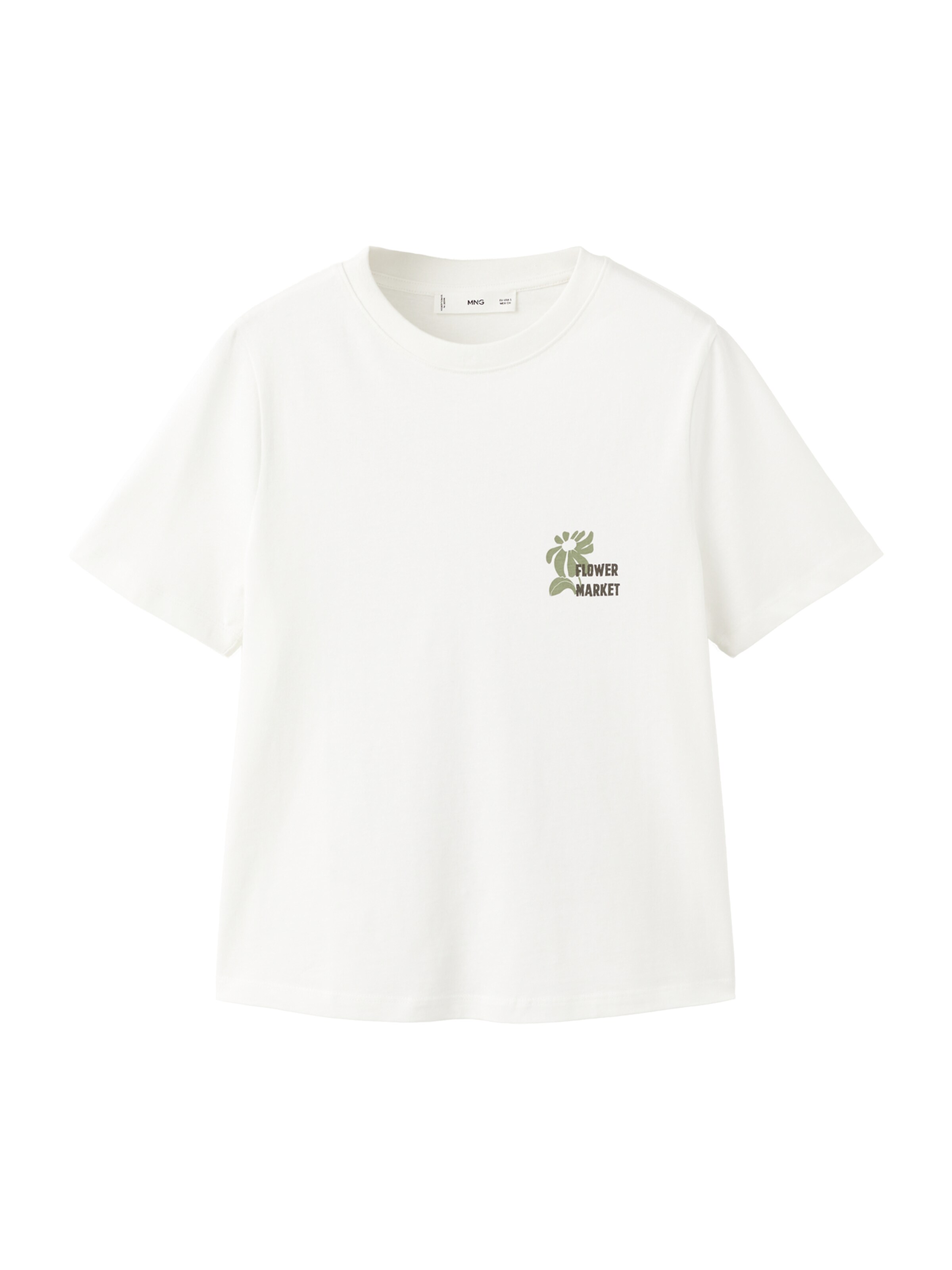 Maglietta 'ILUSTRA' di MANGO in bianco: frontale