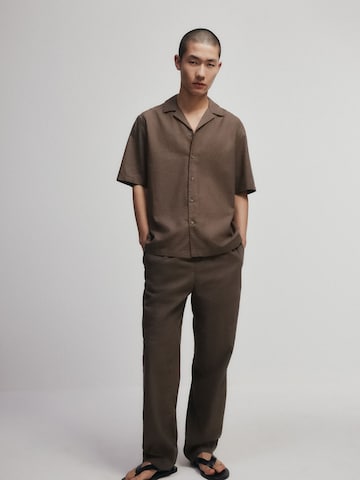 Regular Pantalon The Set en marron