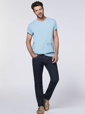 Detto Fatto T-Shirt ' mit Statement-Schriftzug ' in Blau