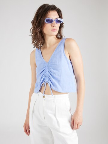 Top 'MASTINA' di PIECES in blu: frontale