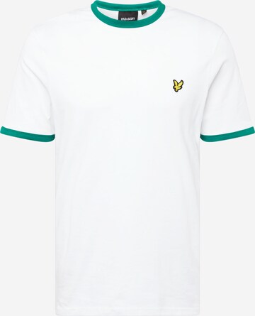 Lyle & Scott - Camisa 'Ringer' em branco: frente