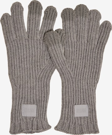 Urban Classics Full Finger Gloves in Grey: front