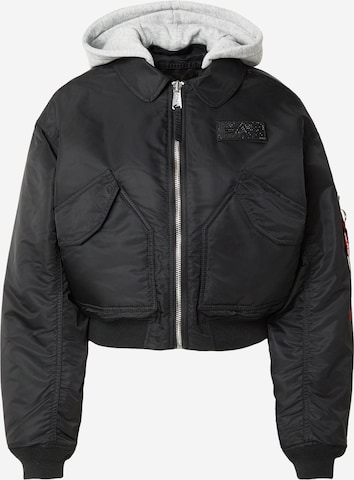 juoda ALPHA INDUSTRIES Demisezoninė striukė 'CWU-45': priekis