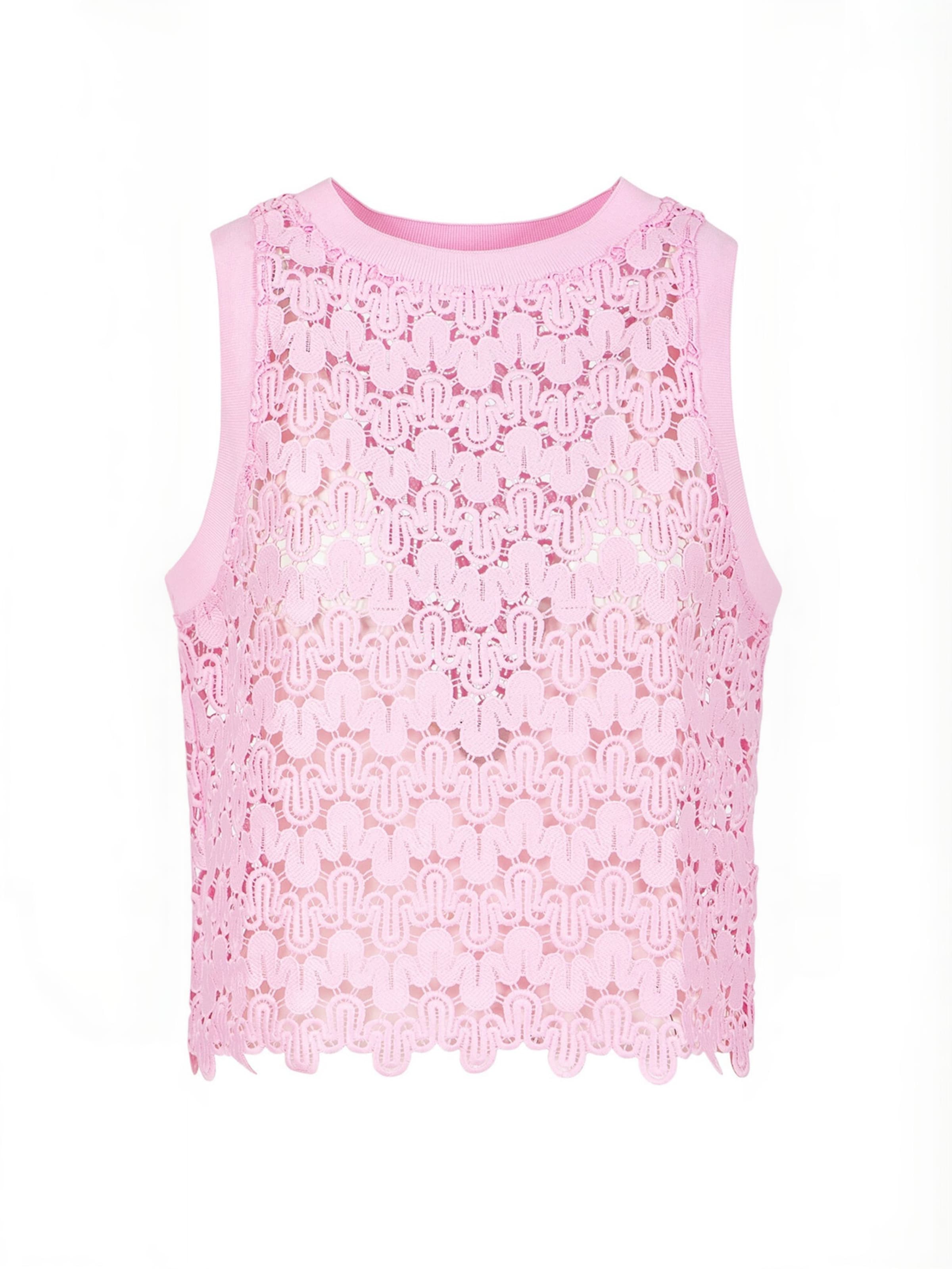 Haut ' Lace ' Coster Copenhagen en rose : devant