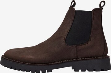 SELECTED HOMME Chelsea boots 'Ricky' in Brown: front