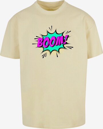 Merchcode Shirt 'Boom Comic' in Beige: voorkant