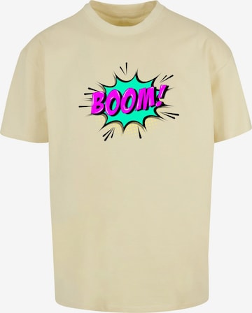 Merchcode Shirt 'Boom Comic' in Beige: voorkant