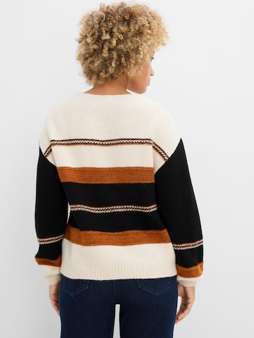bonprix Sweter w kolorze beżowy