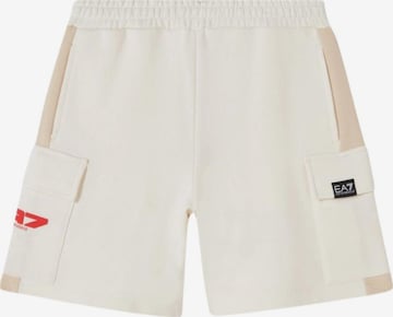 EA7 Emporio Armani Spodnie 'EA7 EMPORIO ARMANI kids BERMUDA FELPA BERMUDA' w kolorze beżowy: przód
