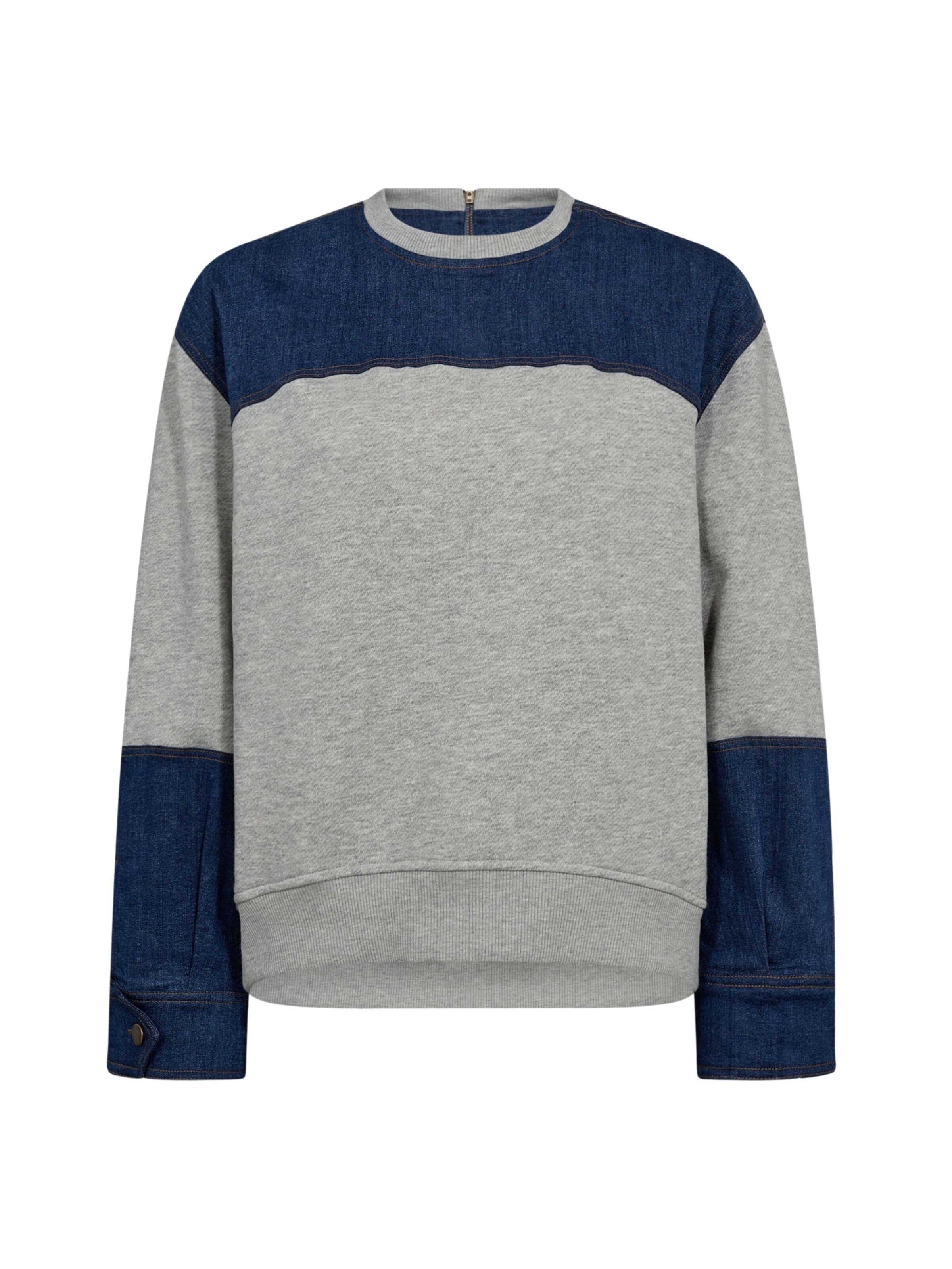 Sweat-shirt 'Candiz' co'couture en gris : devant