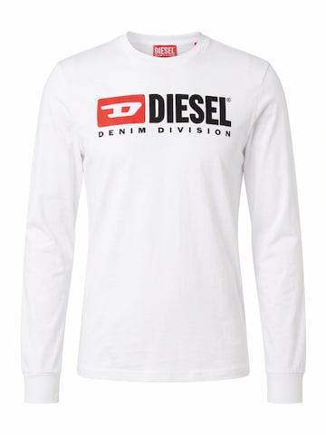 Tricou 'T-JUST-LS-DIV' de la DIESEL pe alb: față