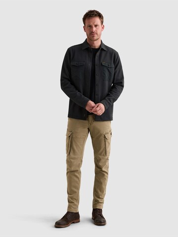 PME Legend Regular fit Skjorta 'Cargo overshirt with waffle texture' i blå