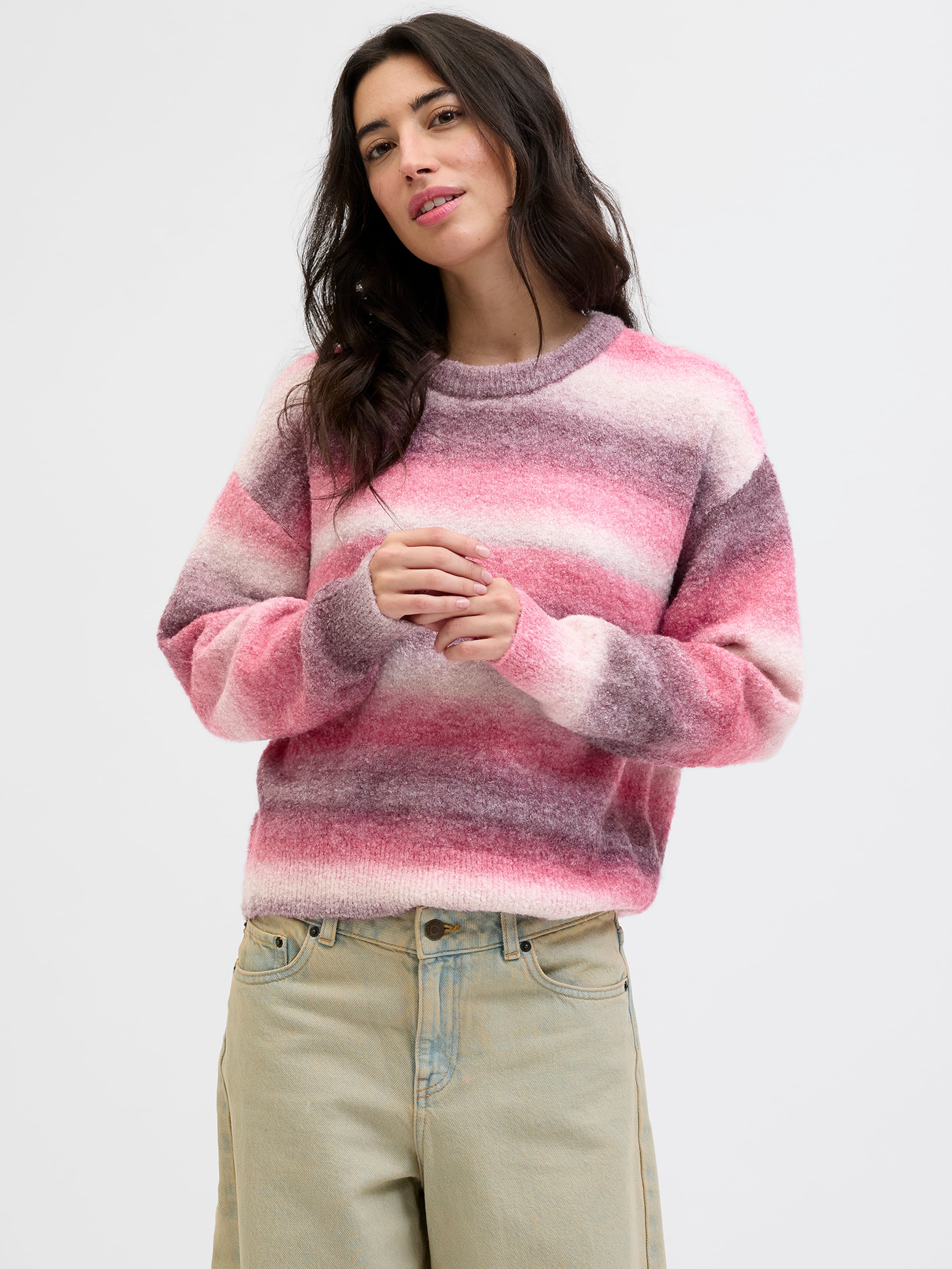 JJXX Sweater in Magenta, Pastel Pink, Light Pink | ABOUT YOU